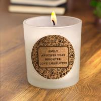 Personalised Floral Cork Label Jar Candle Extra Image 3 Preview